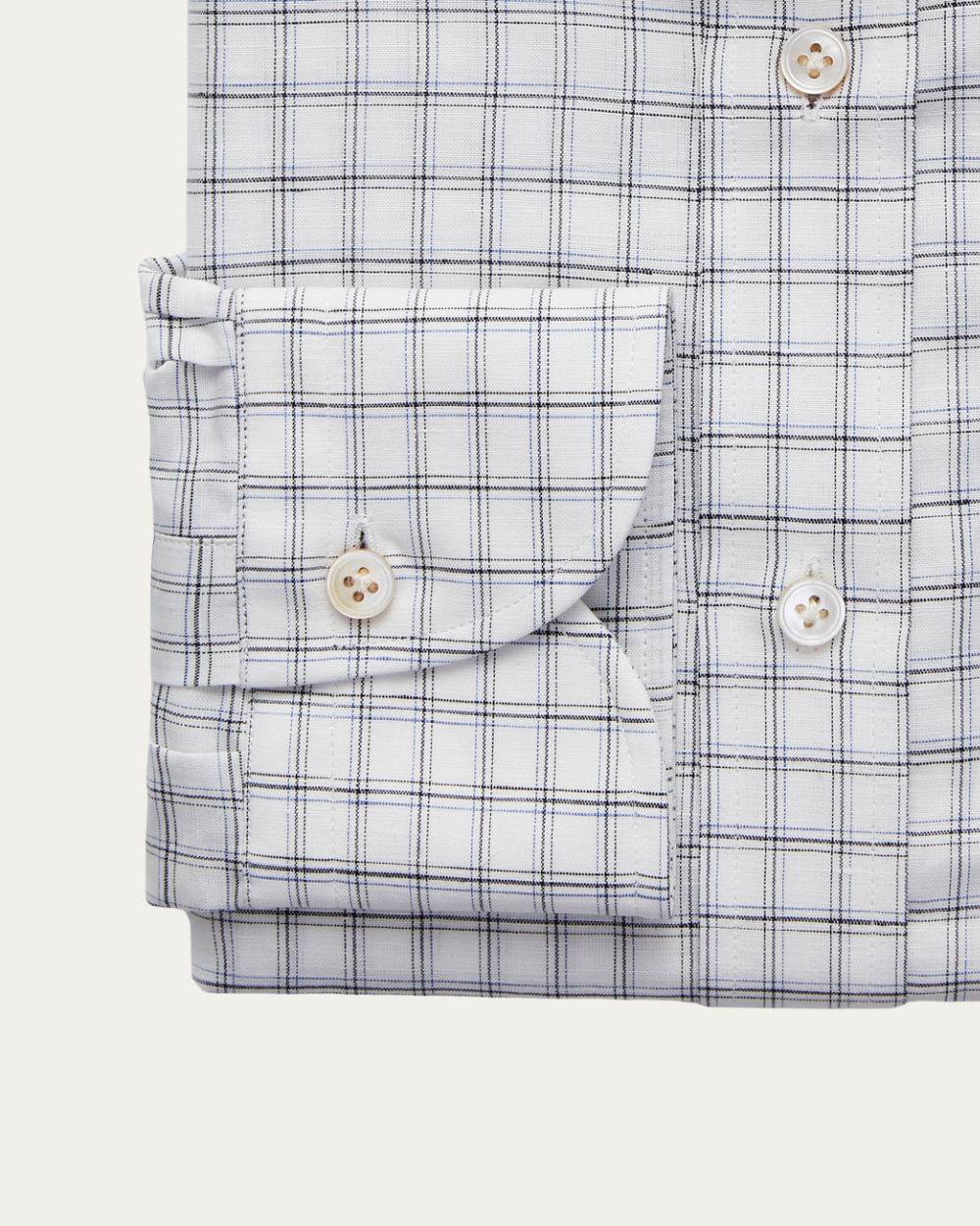 Plaid Linen and Cotton Shirt | Emanuel Berg