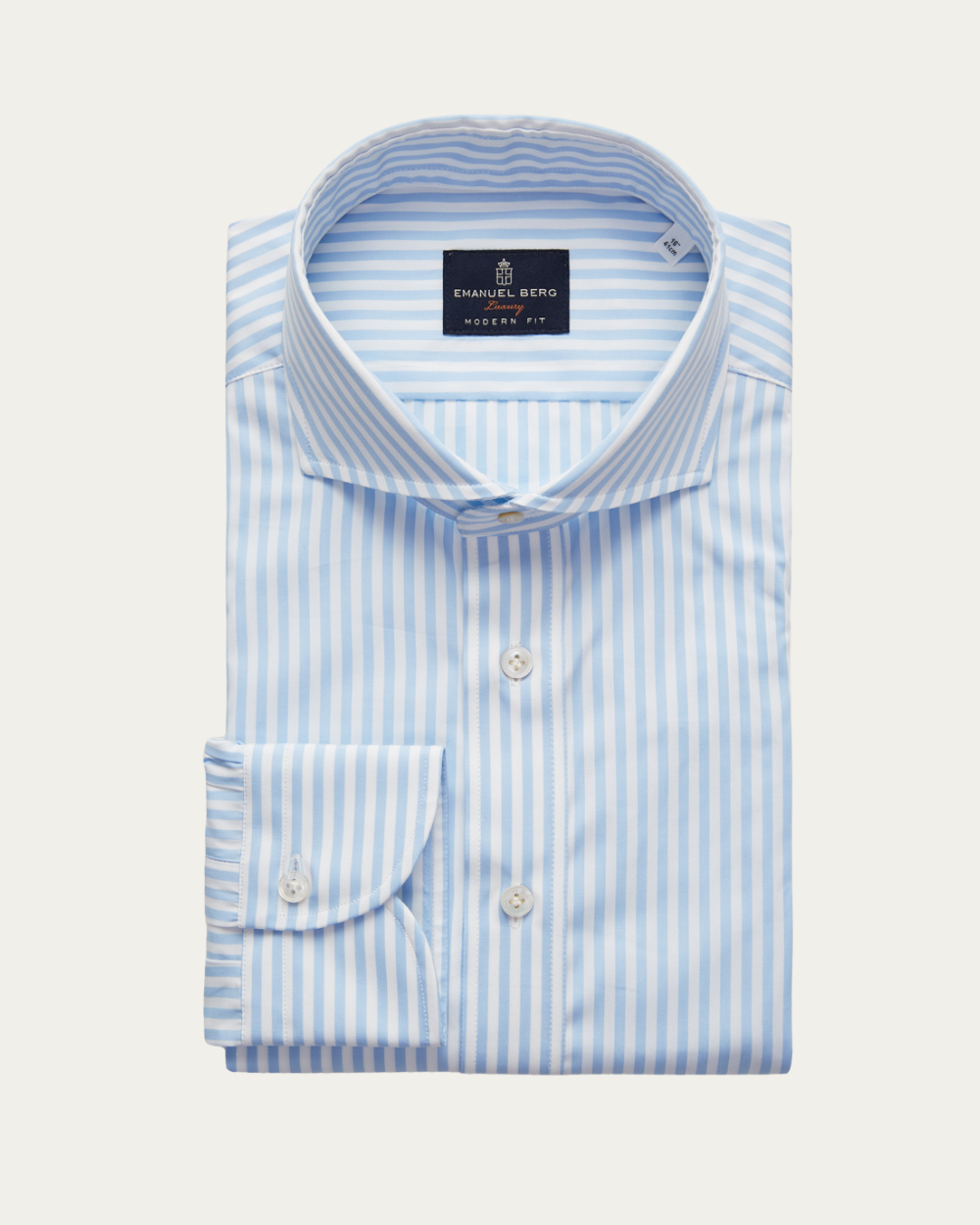 Emanuel Berg | Light Blue Striped Shirt