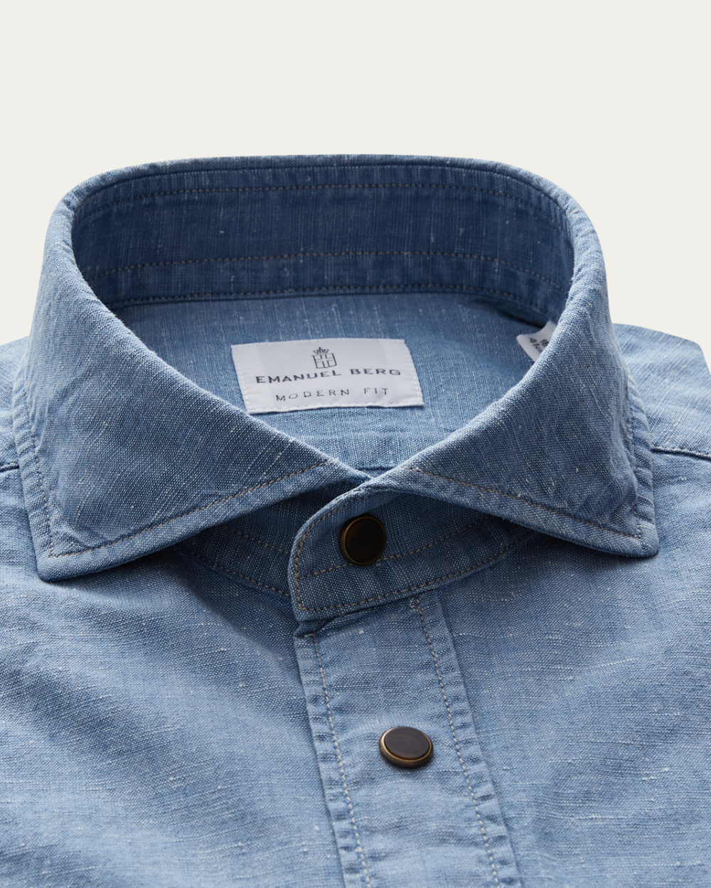 Koszula denimowa z bawełny i konopi | Emanuel Berg