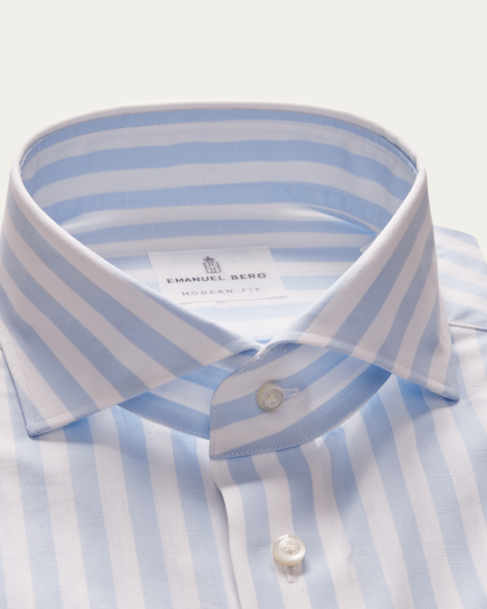 Emanuel Berg | Striped Cotton and Linen Shirt