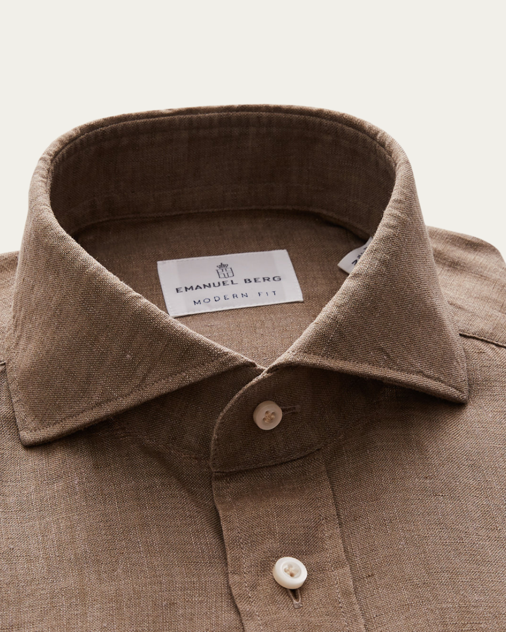 Emanuel Berg | Brown Linen Shirt