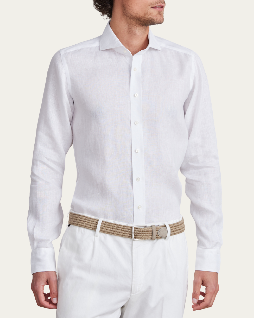 Emanuel Berg | White Linen Shirt