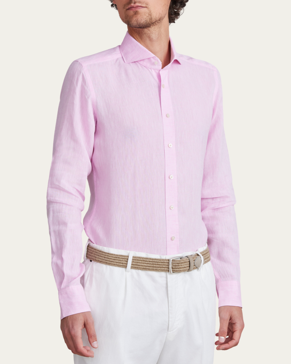 Różowa koszula lniana | Emanuel Berg