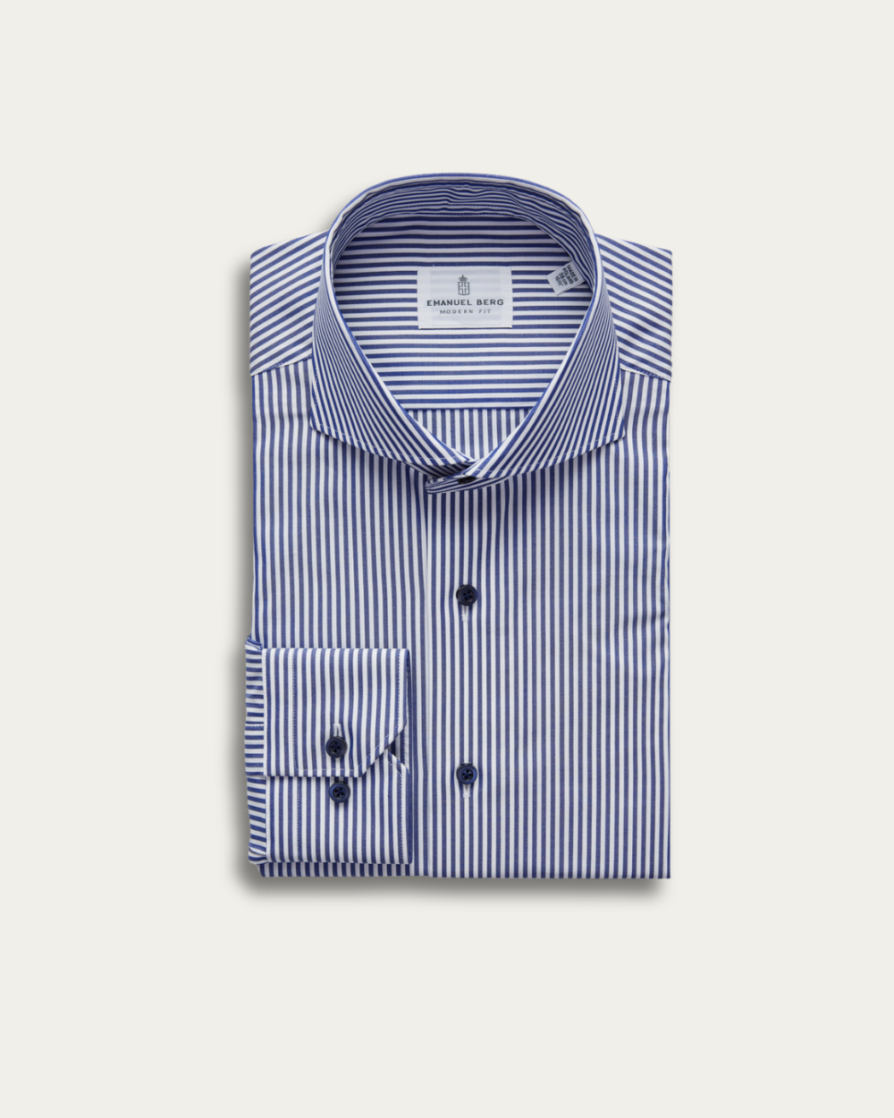 Blue Striped Cotton Shirt | Emanuel Berg