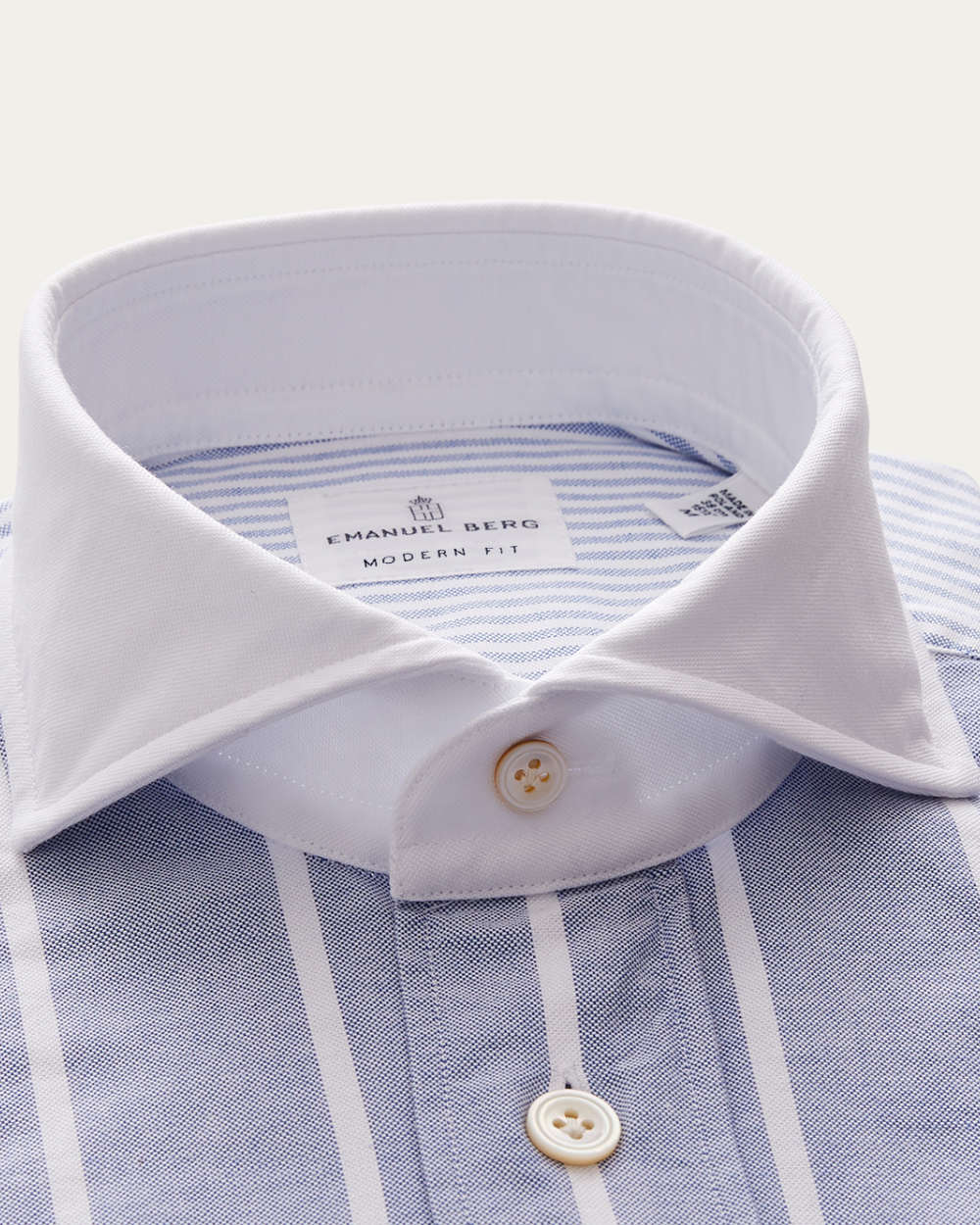 Emanuel Berg | Asymmetric Striped Oxford Shirt