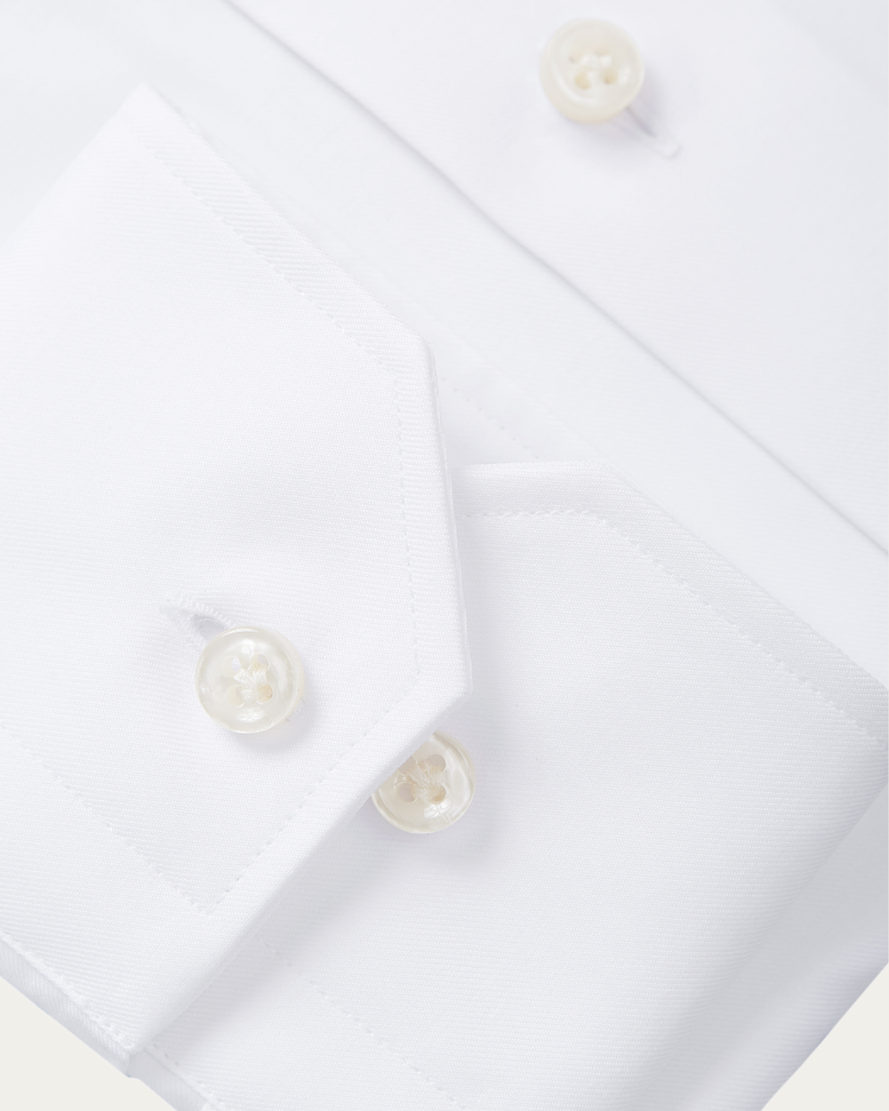 Emanuel Berg | White Wrinkle Resistant Twill Shirt
