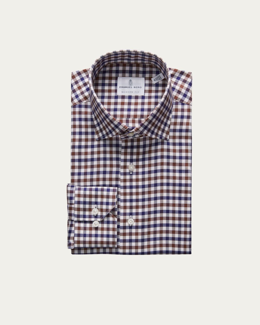 Gingham Check Cotton Shirt | Emanuel Berg