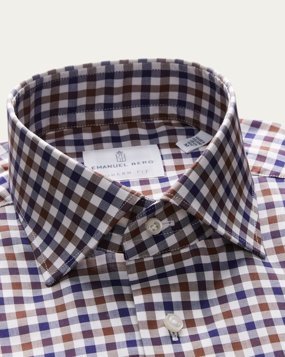 Emanuel Berg | Gingham Check Cotton Shirt