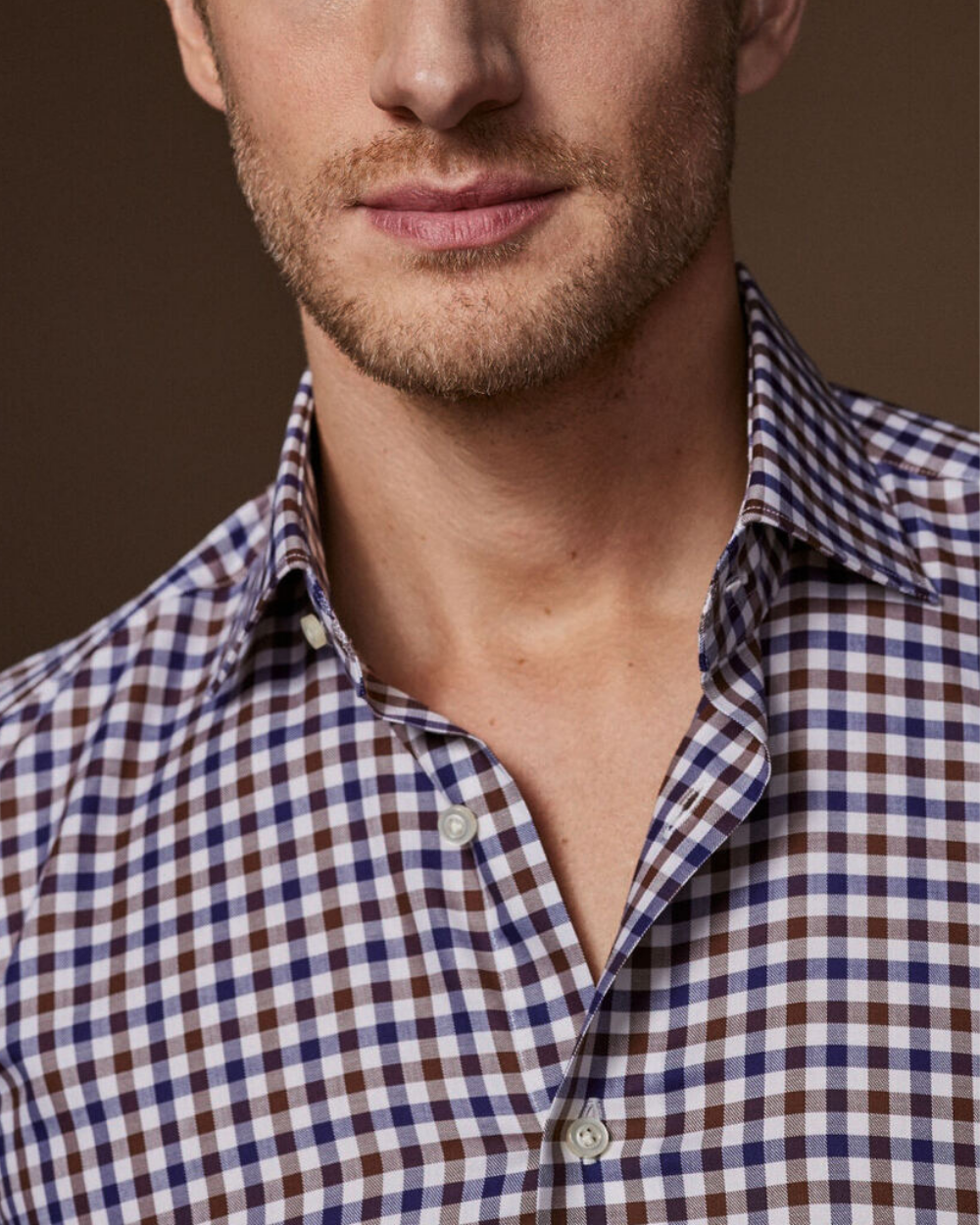 Gingham Check Cotton Shirt | Emanuel Berg