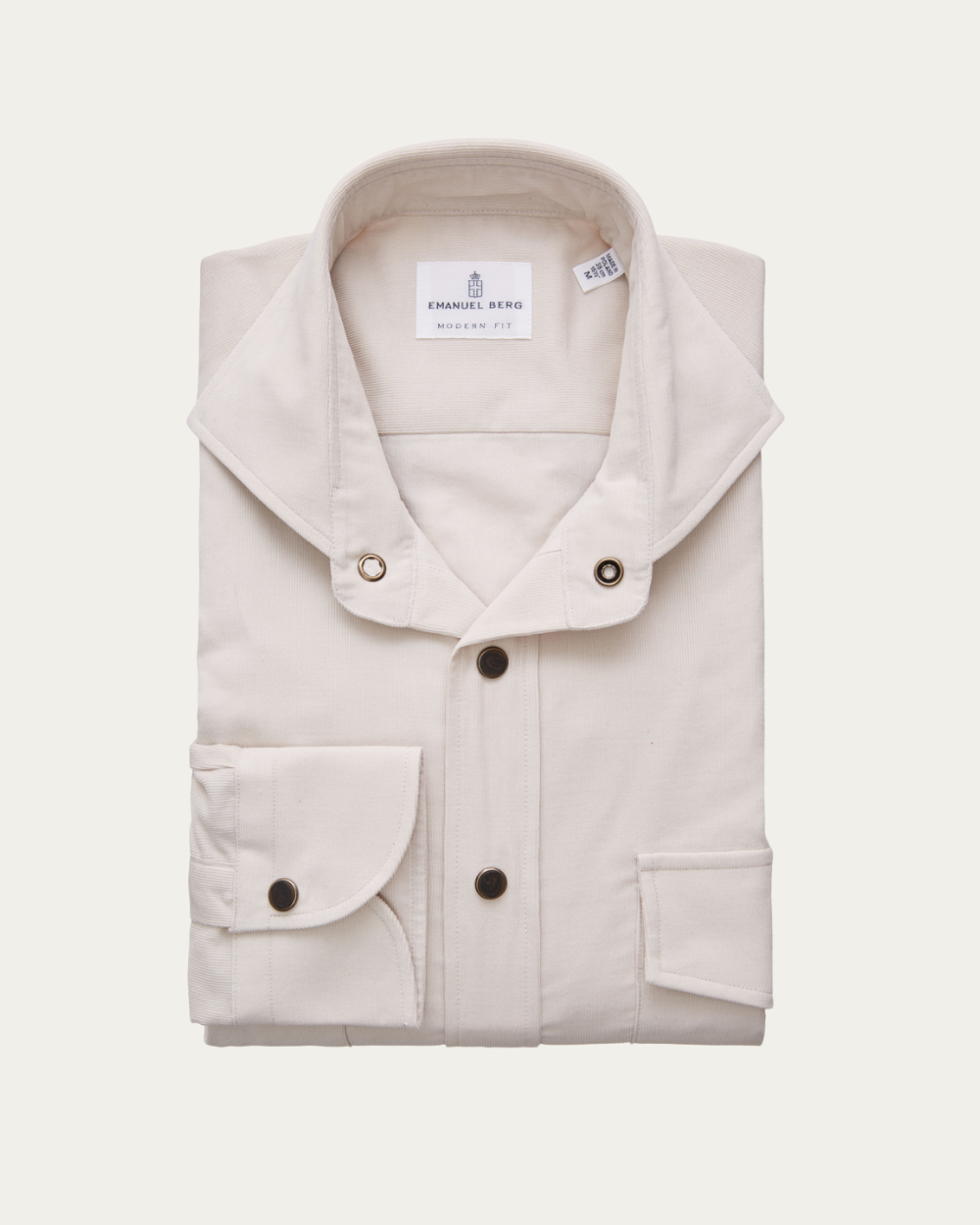 Emanuel Berg | Beige Corduroy Shirt