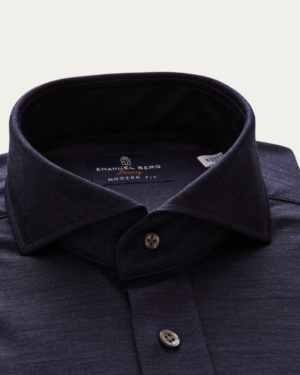 Emanuel Berg | Navy Blue Wool Jersey Shirt