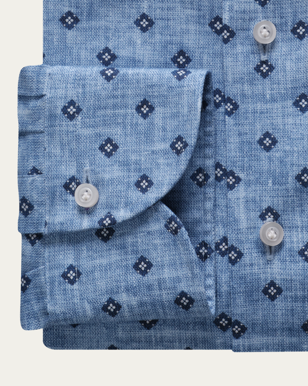 Emanuel Berg | Geometric Pattern Dobby Shirt