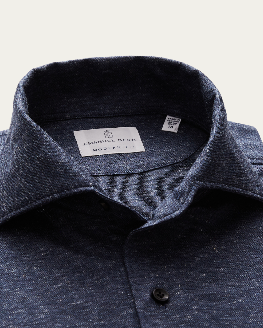 Emanuel Berg | Navy Blue Jersey Polo Shirt