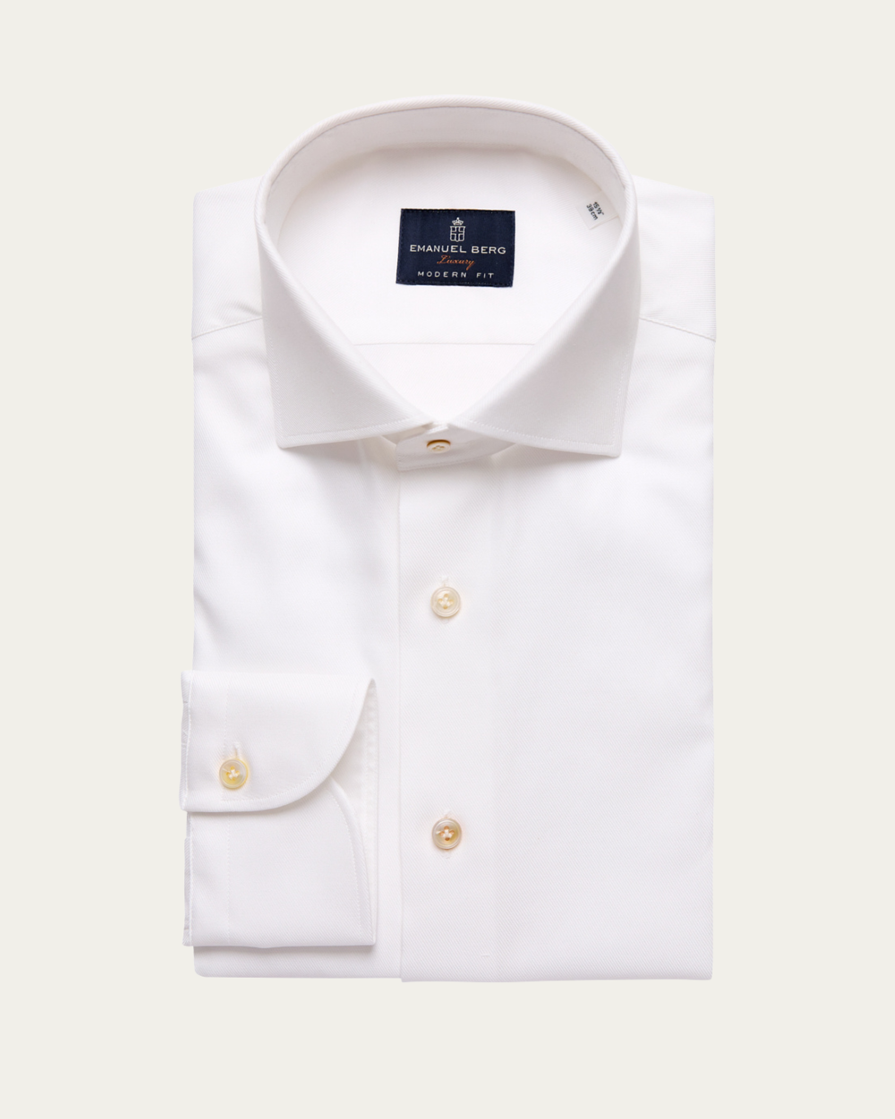 Emanuel Berg | White Royal Twill Shirt