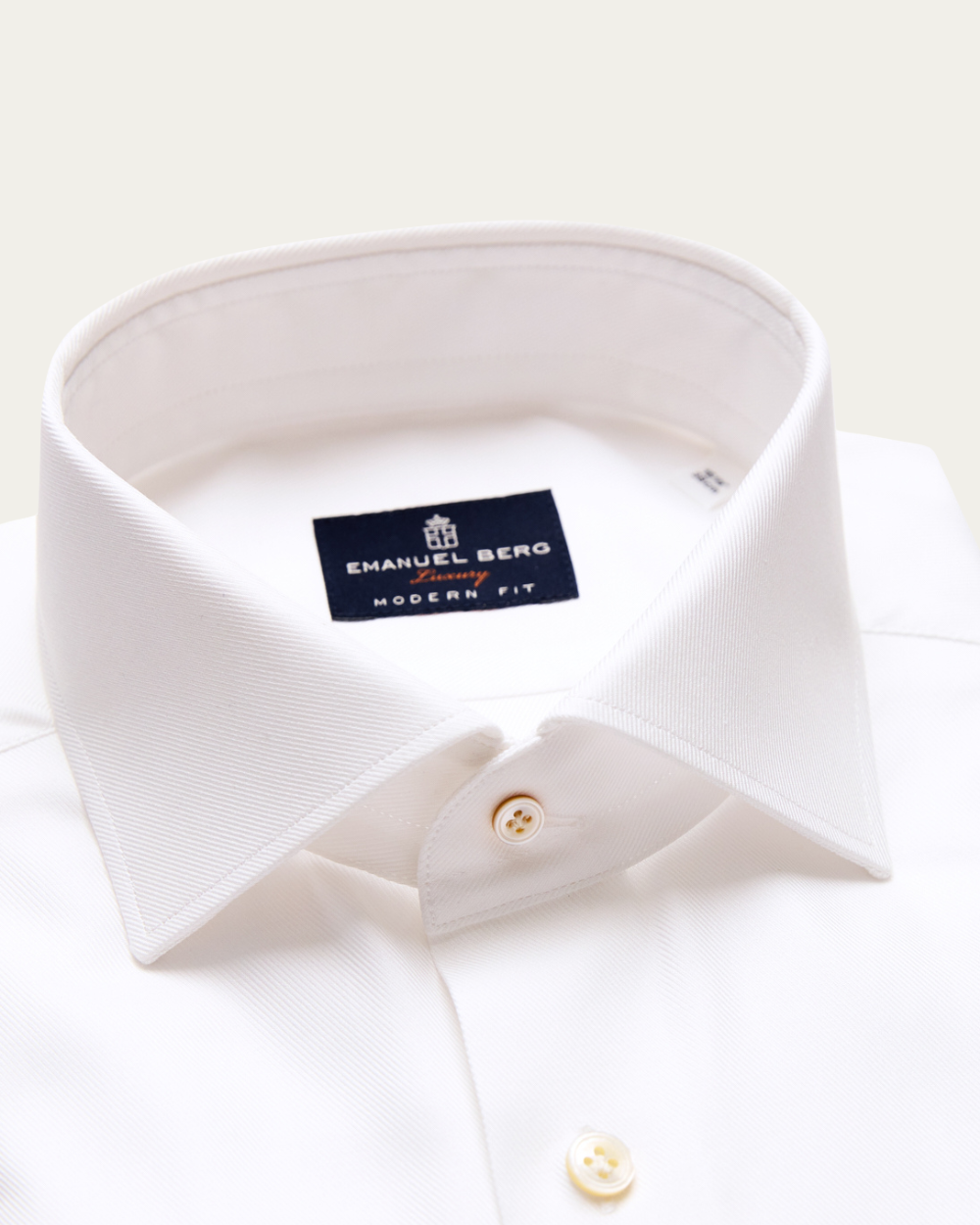 Emanuel Berg | White Royal Twill Shirt