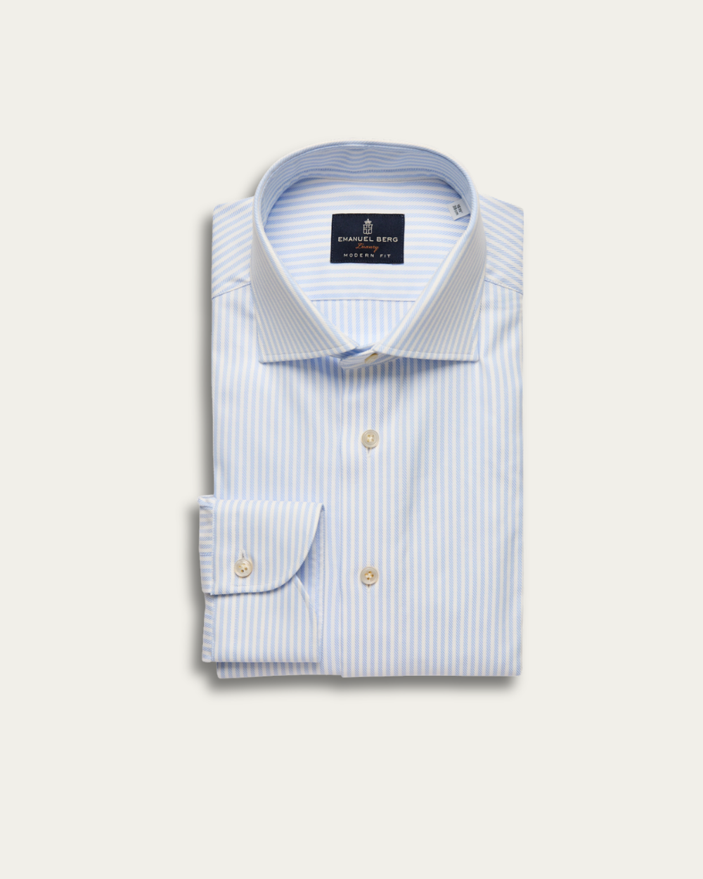 Koszula w błękitne paski, Royal Twill | Emanuel Berg