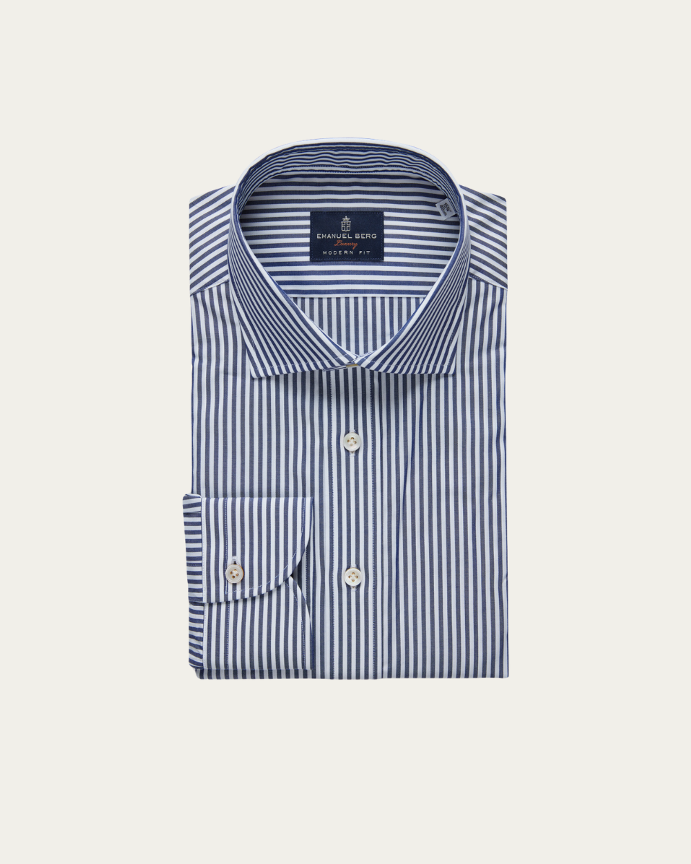 Navy Blue Striped Shirt | Emanuel Berg
