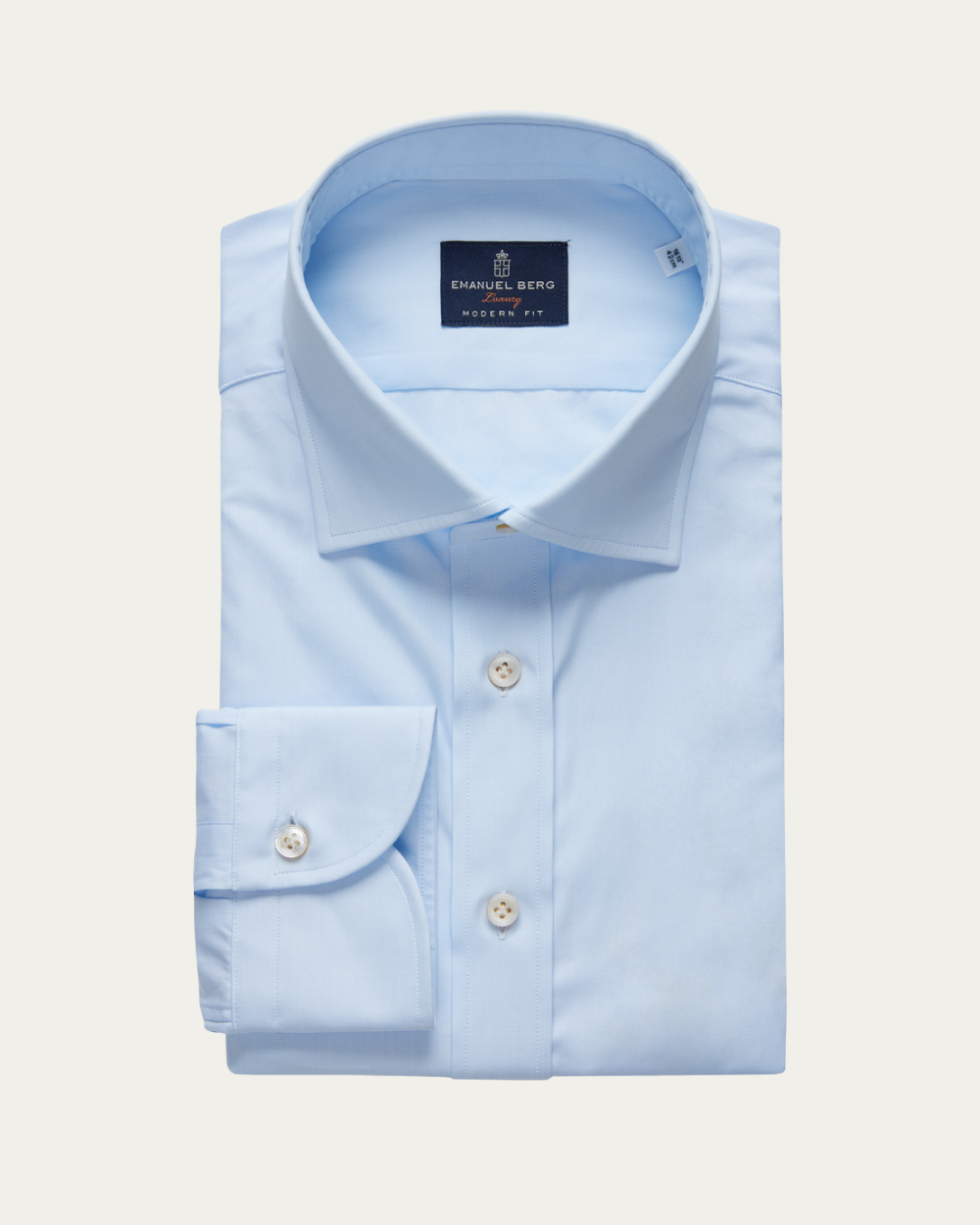 Błękitna koszula z bawełny Dobby | Emanuel Berg