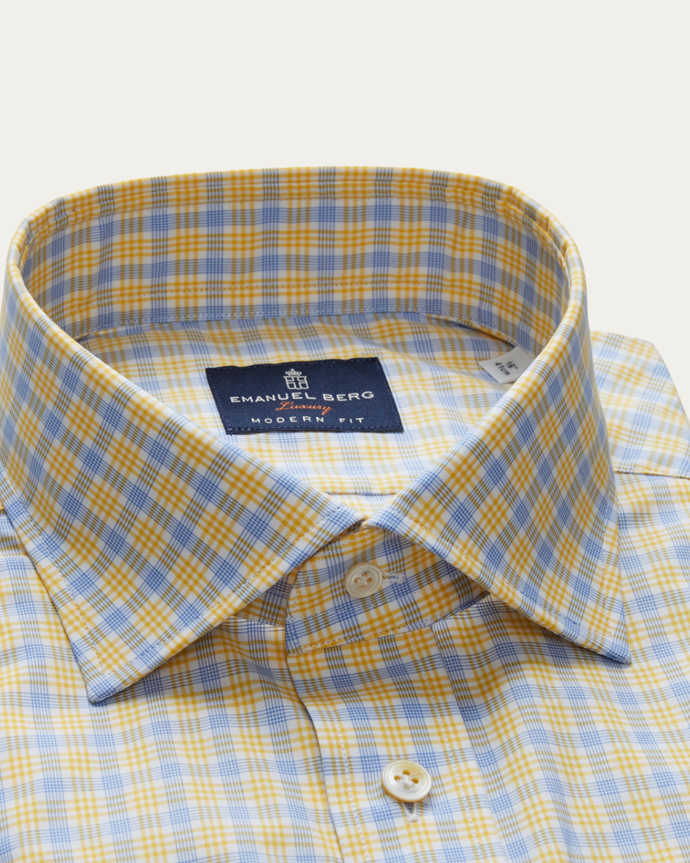 Emanuel Berg | Yellow and Blue Plaid Shirt - Berg's Emanuel Berg | Yellow and Blue Plaid Shirt - Berg's