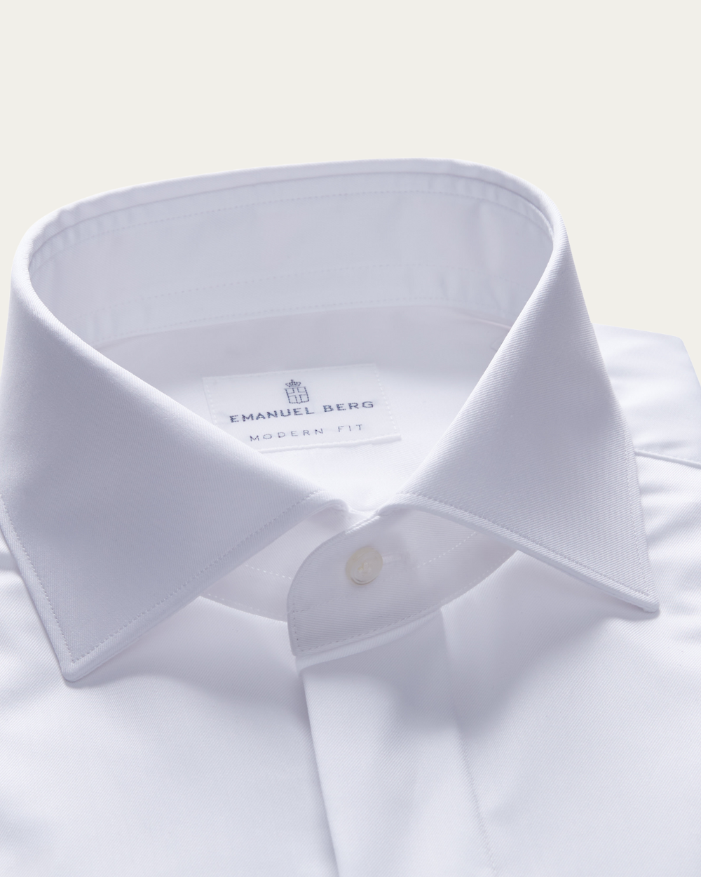 Emanuel Berg | White Covered Placket Shirt