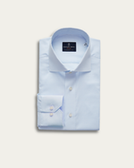 Light Blue Gingham Check Cotton Shirt