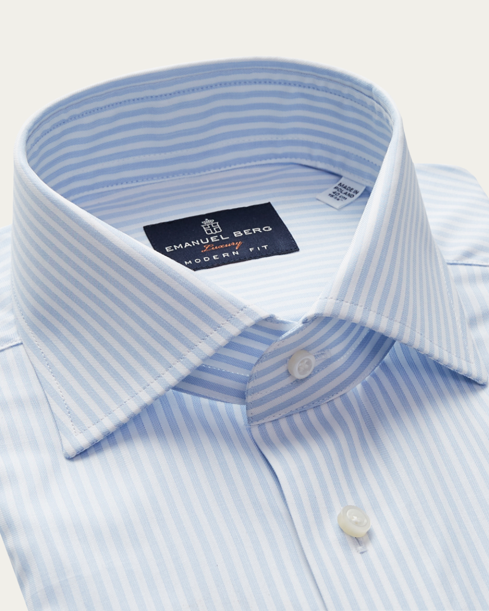 Emanuel Berg | Light Blue Striped Cotton Shirt