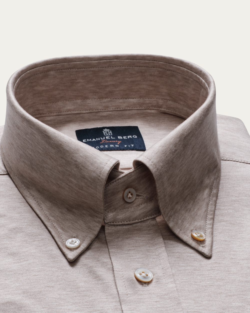Beige Loro Piana® Jersey fabric Shirt | Emanuel Berg