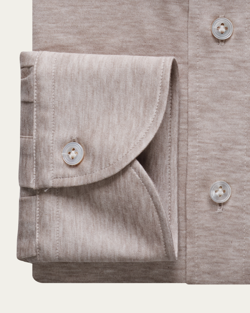 Beige Loro Piana® Jersey fabric Shirt | Emanuel Berg