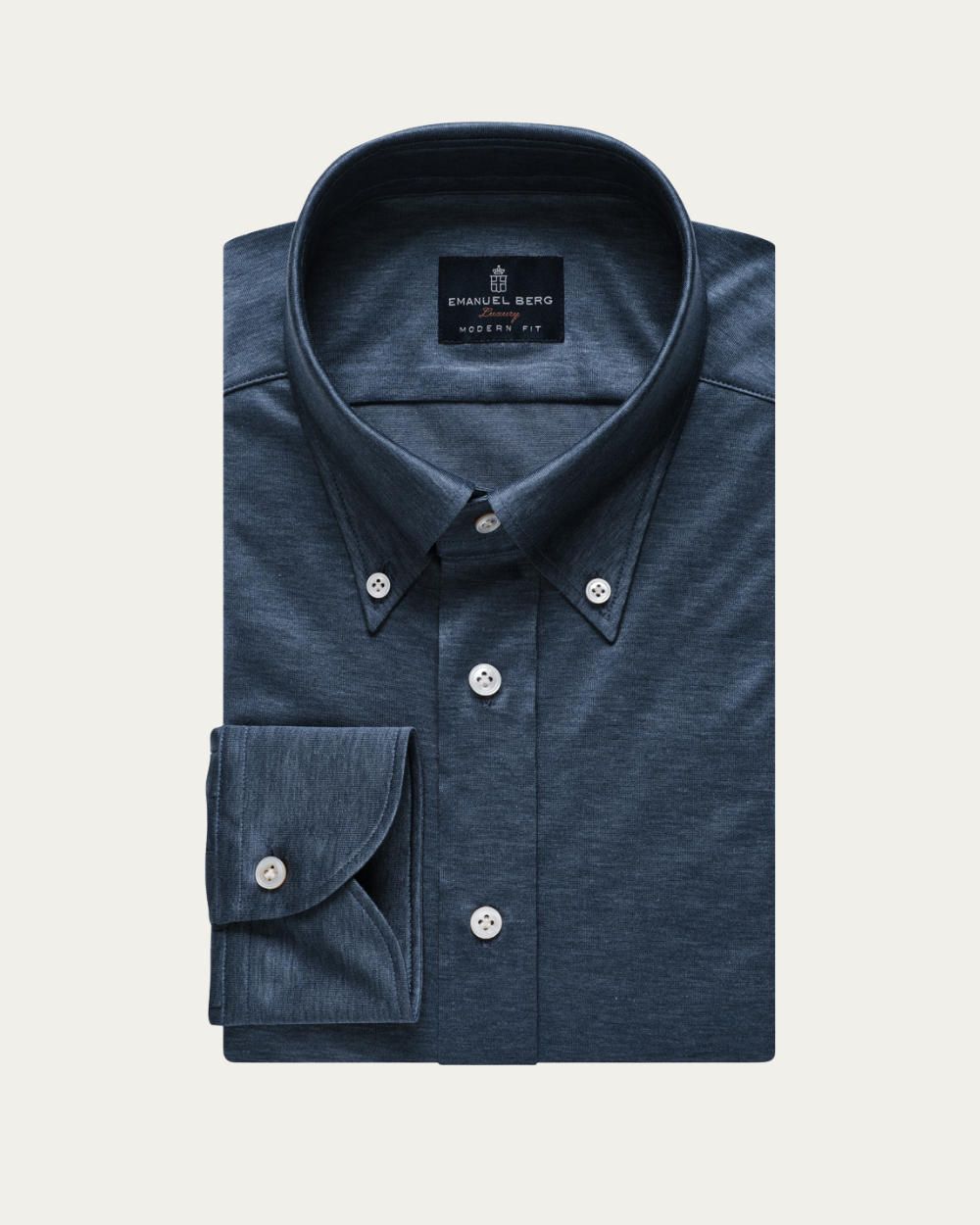 Dark Blue Loro Piana® Jersey fabric Shirt | Emanuel Berg