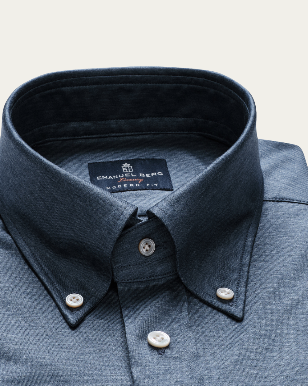 Dark Blue Loro Piana® Jersey fabric Shirt | Emanuel Berg