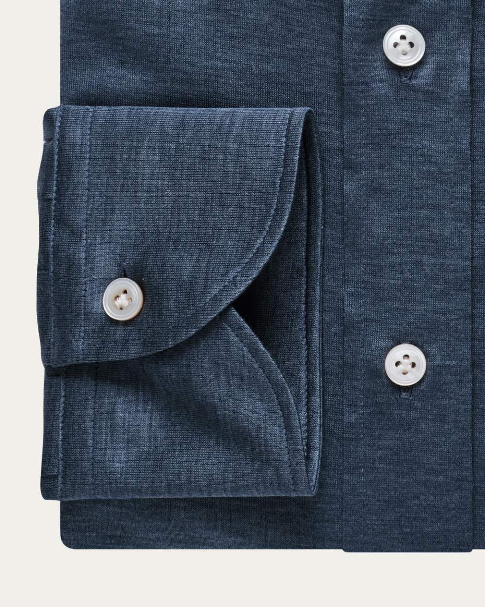Dark Blue Loro Piana® Jersey fabric Shirt | Emanuel Berg