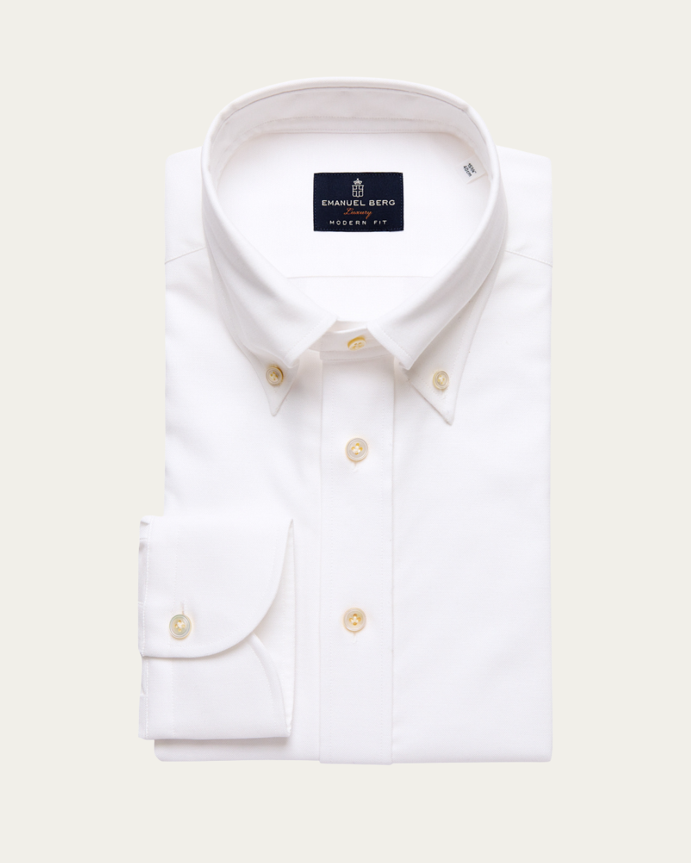 Emanuel Berg | White Royal Oxford Shirt