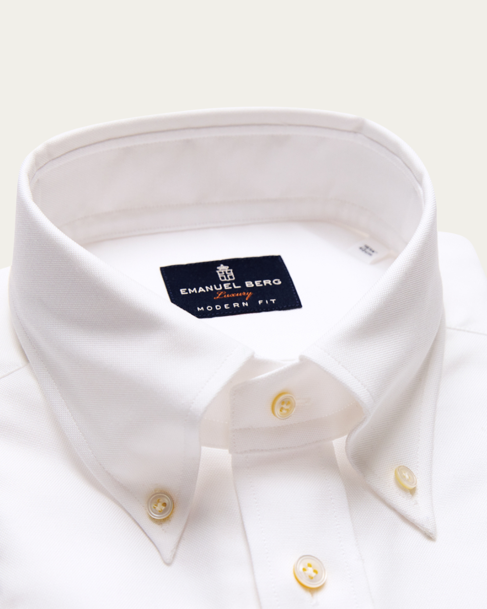 Emanuel Berg | White Royal Oxford Shirt