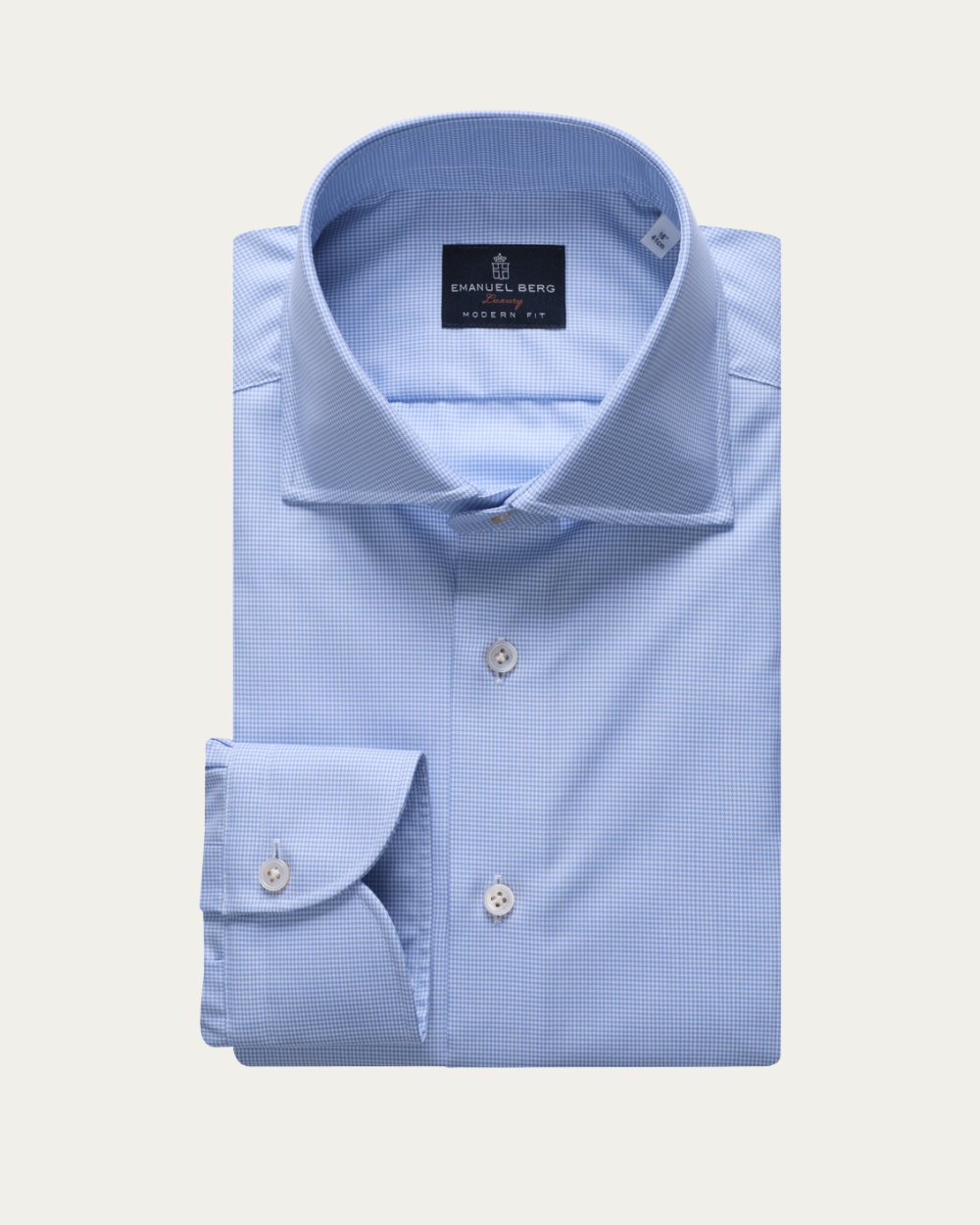 Emanuel Berg | Blue Houndstooth Shirt