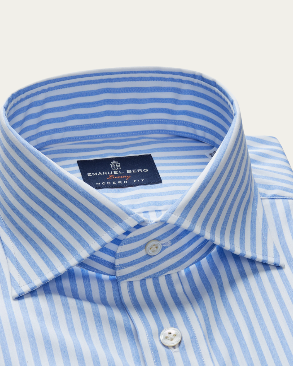 Emanuel Berg | Blue Striped Shirt