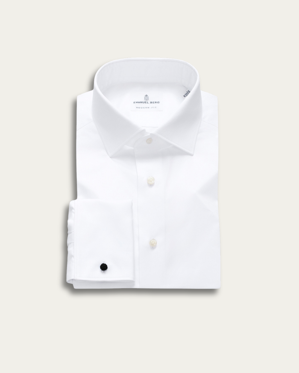 White Longer Sleeves Wrinkle Resistant Twill Shirt | Emanuel Berg