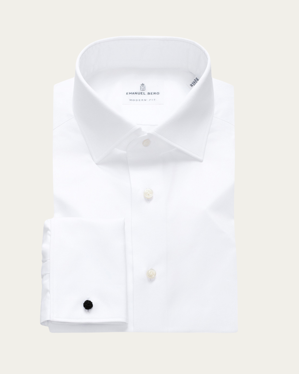 Emanuel Berg | White Longer Sleeves Wrinkle Resistant Twill Shirt