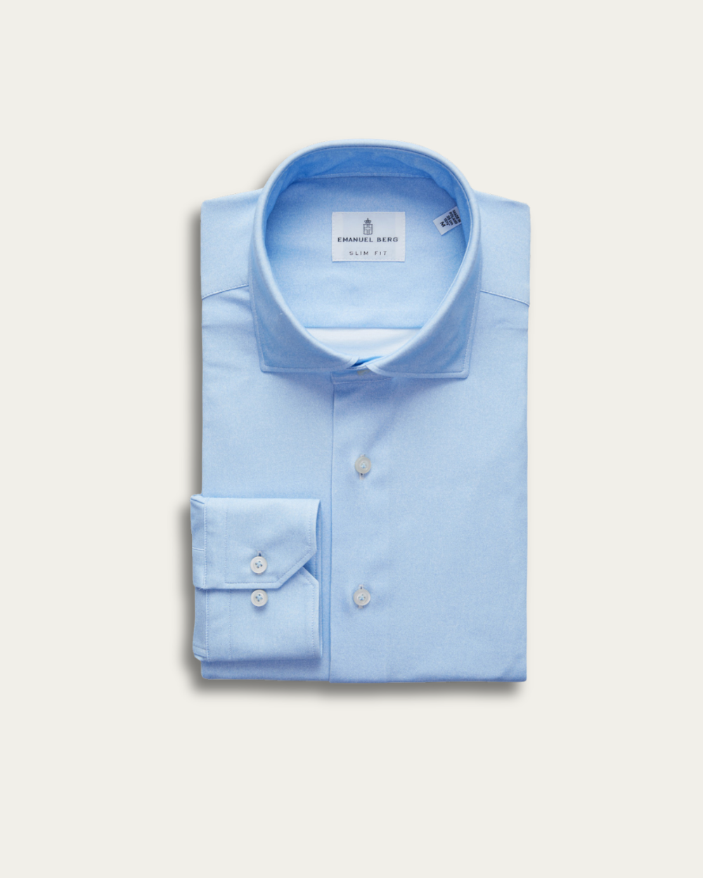 Blue 4Flex Cotton Shirt | Emanuel Berg