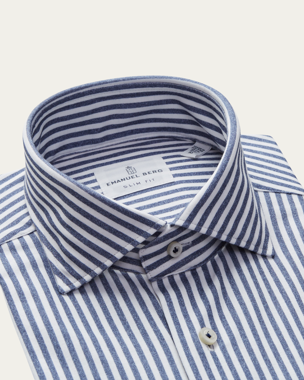 Emanuel Berg | Striped 4Flex Cotton Shirt