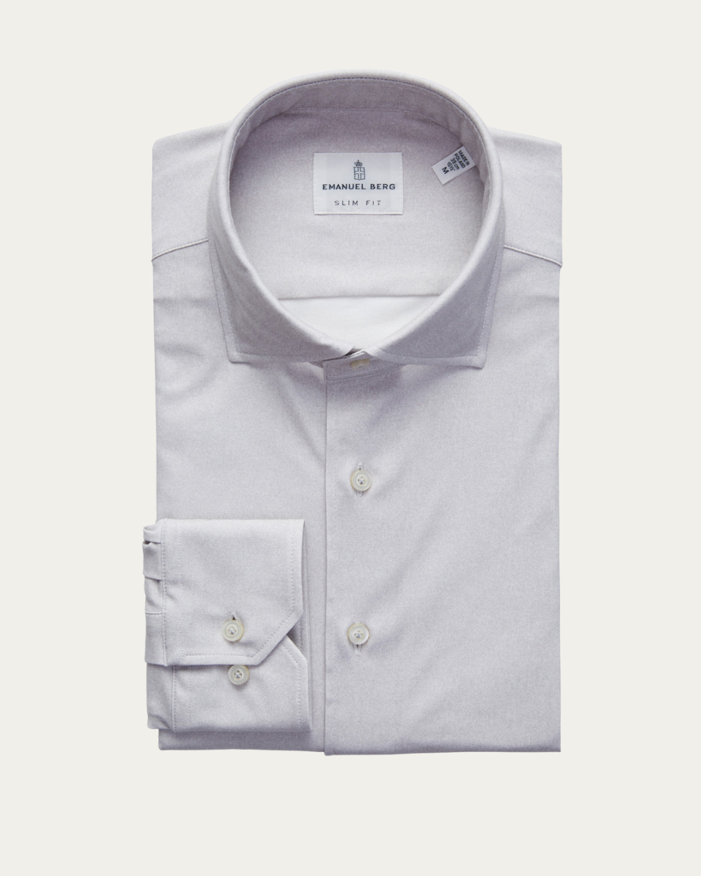 Szara koszula z bawełny 4Flex | Emanuel Berg