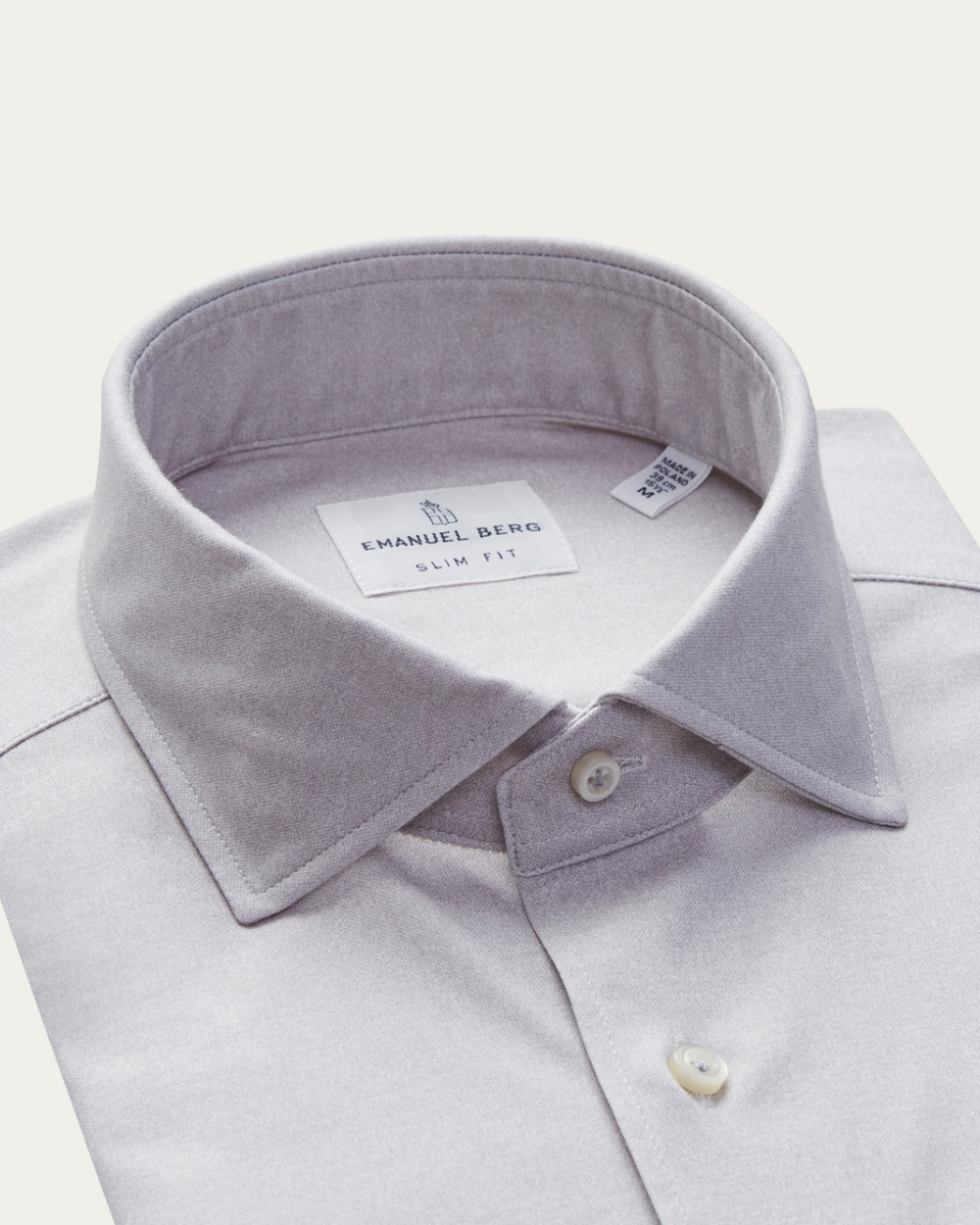 Szara koszula z bawełny 4Flex | Emanuel Berg
