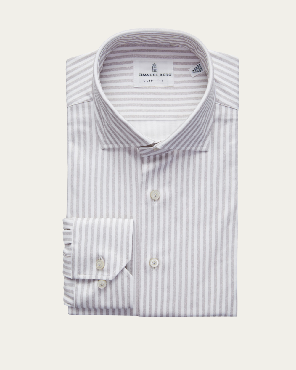 Emanuel Berg | Striped 4Flex Cotton Shirt
