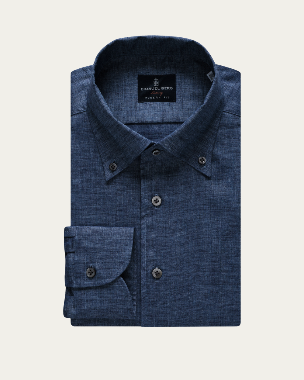 Emanuel Berg | Dark Blue Linen Shirt