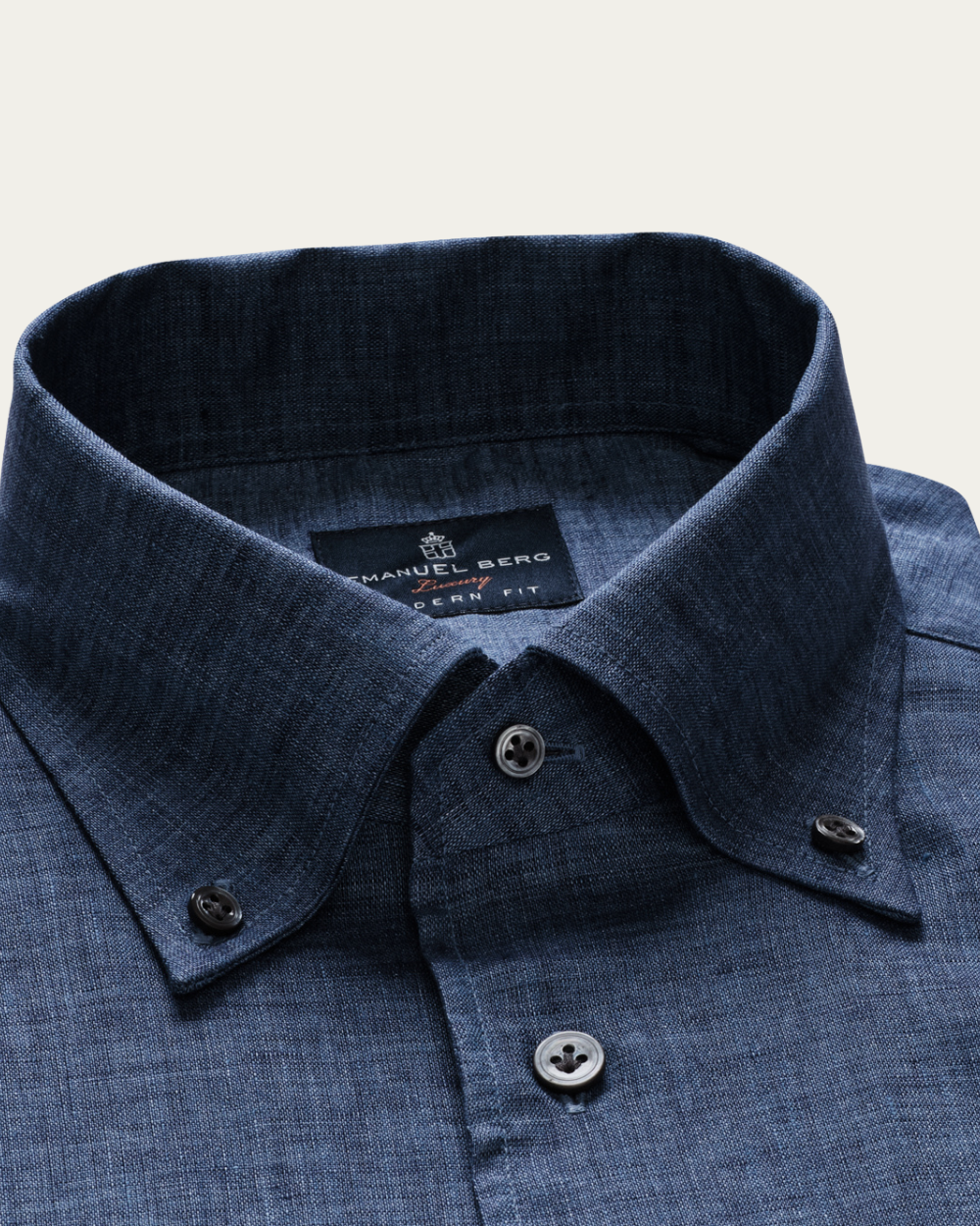 Emanuel Berg | Dark Blue Linen Shirt
