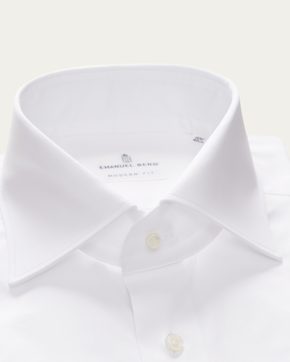 Emanuel Berg | White Twill Shirt