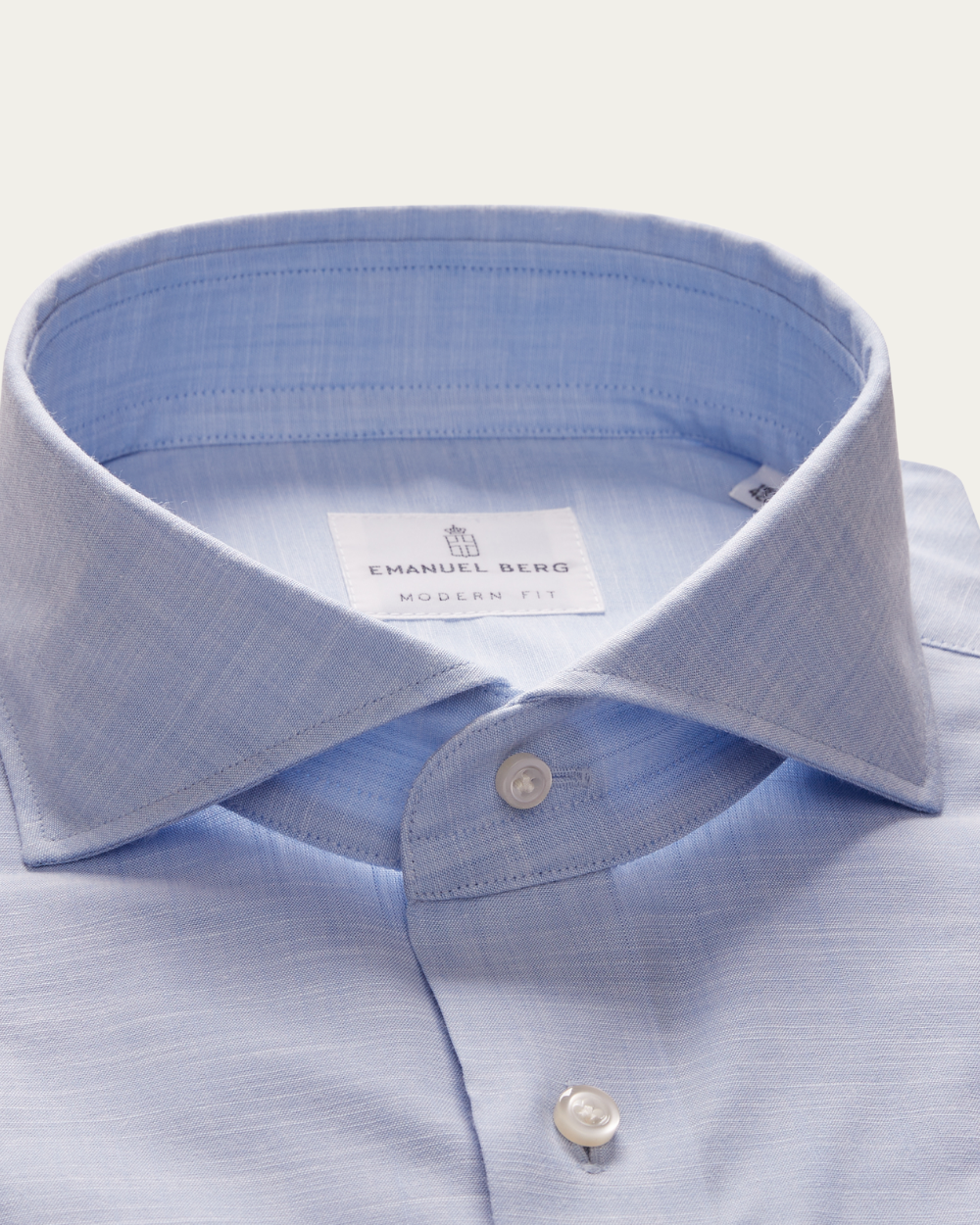 Błękitna koszula z bawełny chambray | Emanuel Berg