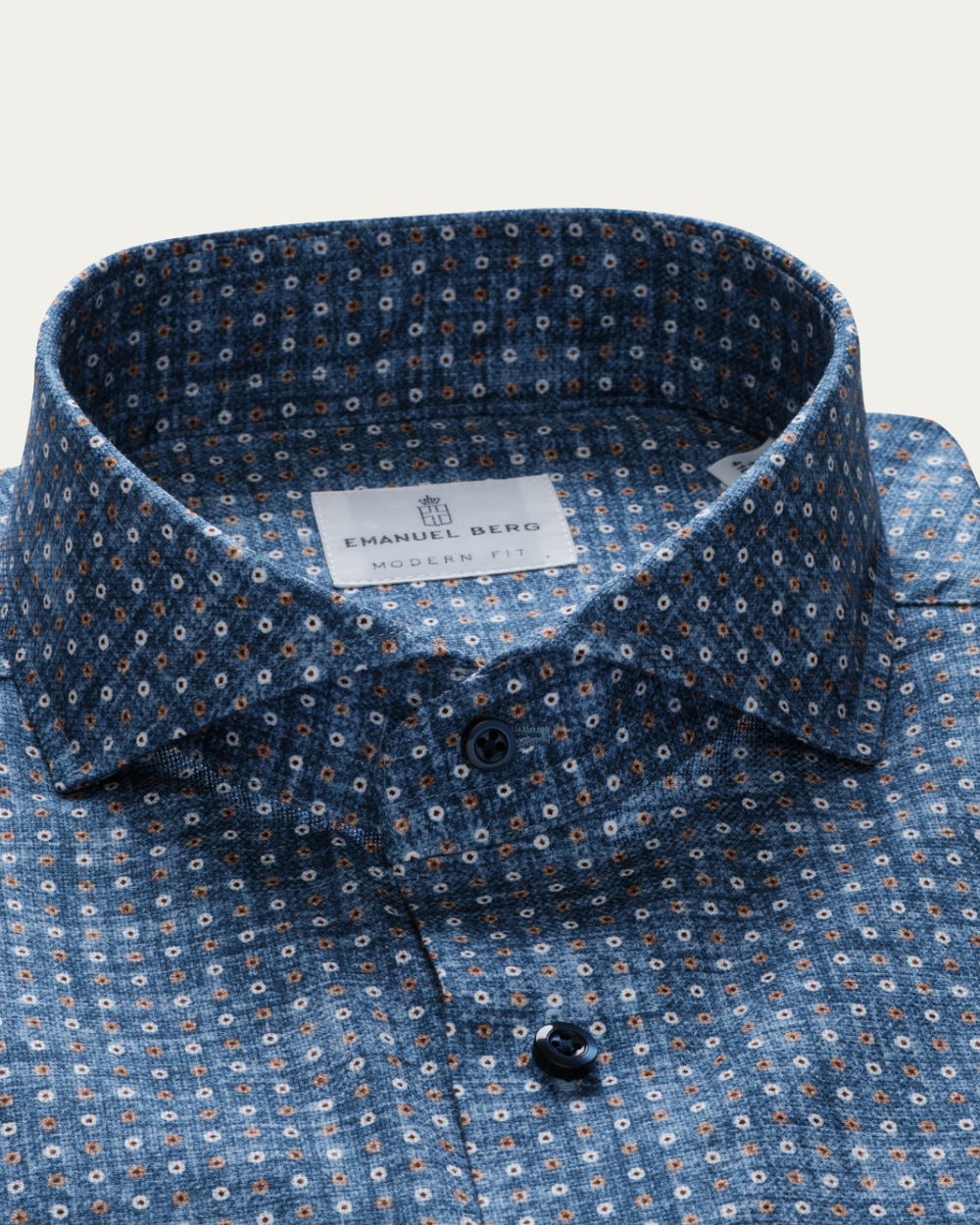 Emanuel Berg | Geometric Pattern Dobby Shirt
