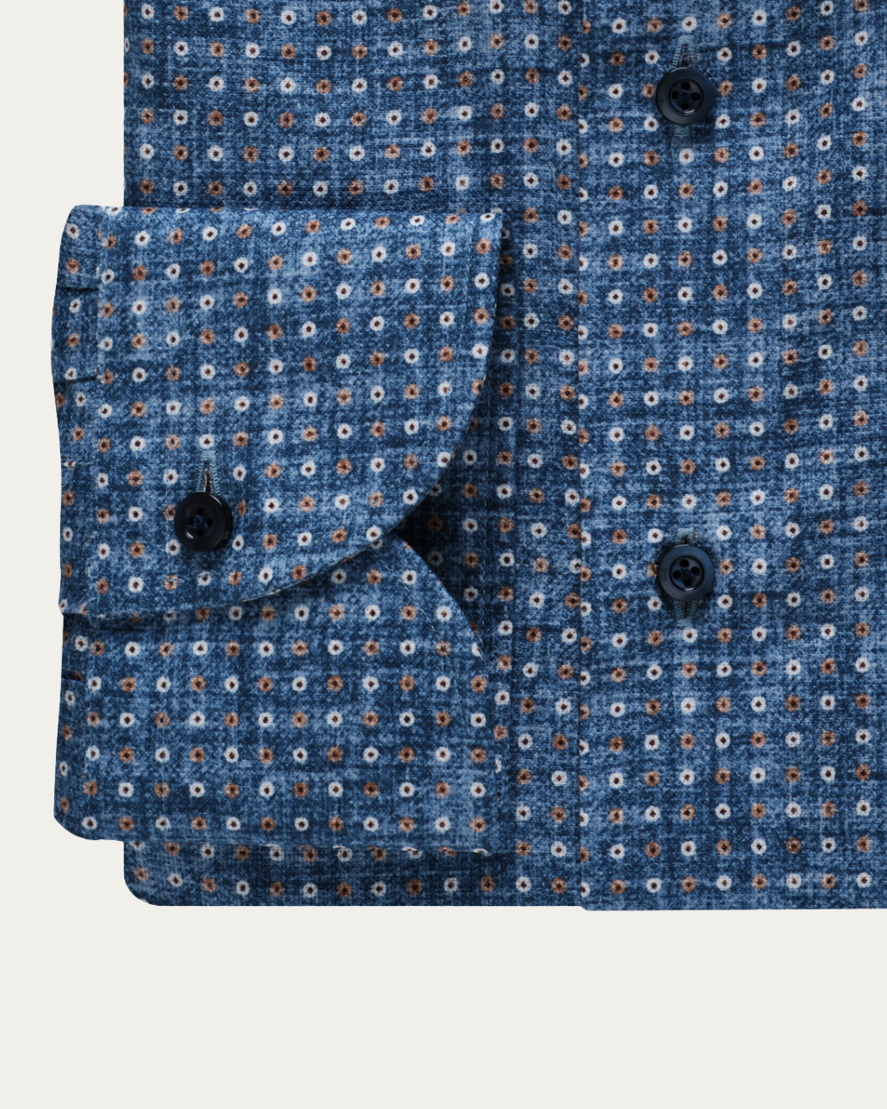 Emanuel Berg | Geometric Pattern Dobby Shirt