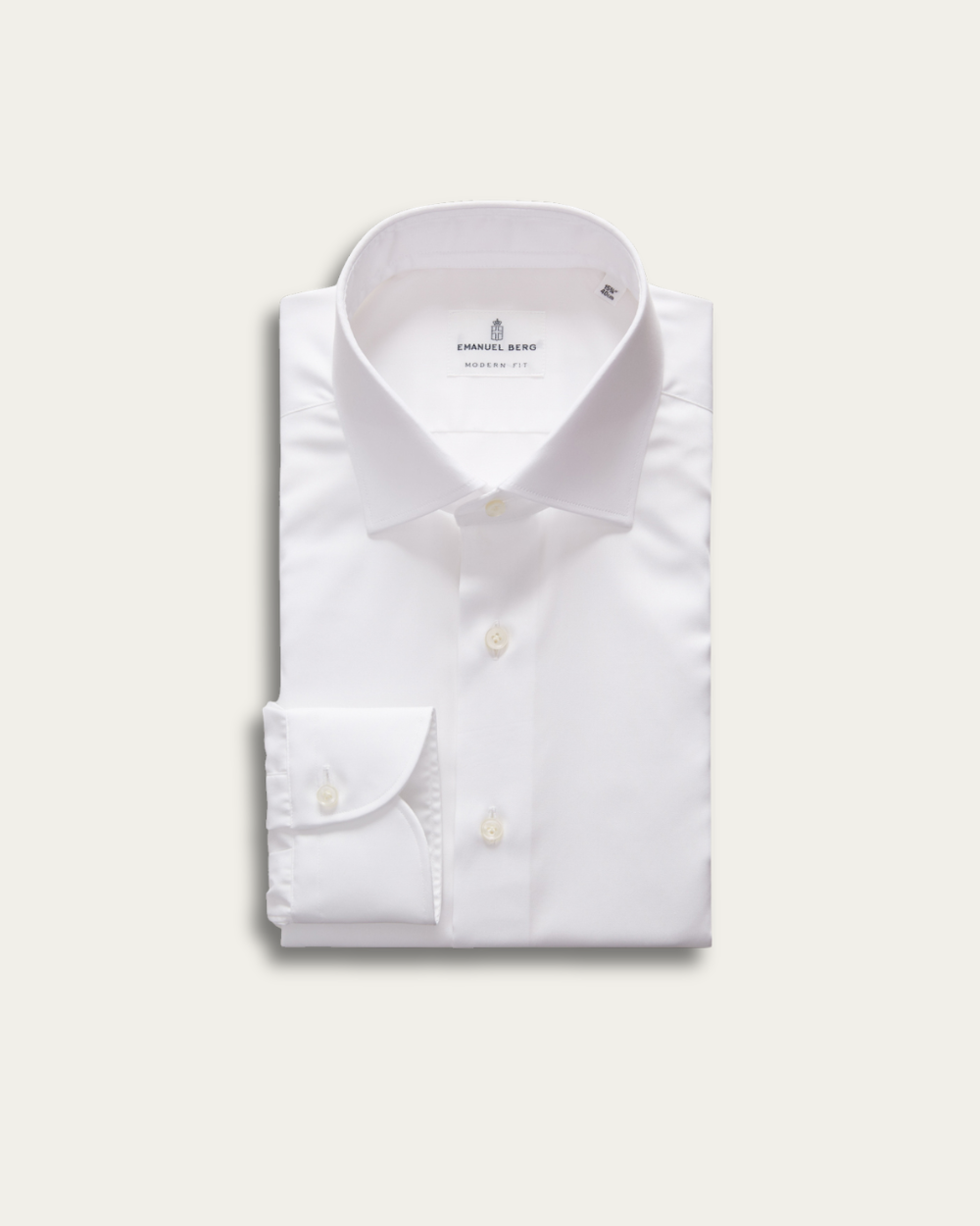 White Wrinkle Resistant Twill Mr. Crown Shirt | Emanuel Berg