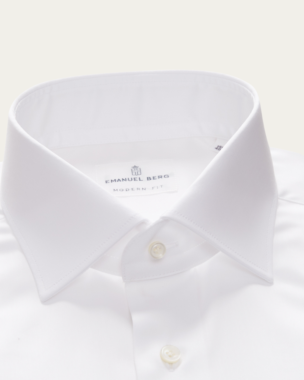 Emanuel Berg | White Wrinkle Resistant Twill Shirt